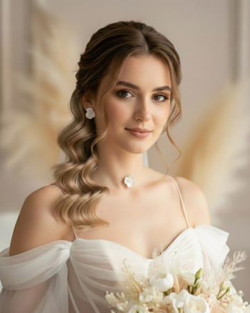 COLIERE - **Set Bijuterii Mireasă NORA cu Flori Albe și Perle Handmade | Eleganță Romantică | LOVELY 4 U**