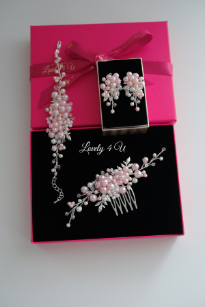SET MIREASA, SET BIJUTERII MIREASA, SET ACCESORII MIREASA, SET ACCESORII NUNTA, SET BIJUTERII, SET BIJUTERII PERLE, SET BIJUTERII ROZ, ACCESORII LOVELY4U, BIJUTERII MIREASA,SET ARGINT, CERCEI ROZ, SET [2]