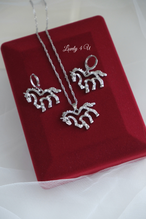 Cercei Pisica, colier pisica, Set colier si cercei  pisici, bijuterii pisici, accesorii pisici, accesorii elegante [3]
