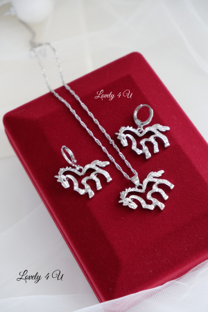 SET ACCESORII MIREASA - Cercei Pisica, colier pisica, Set colier si cercei  pisici, bijuterii pisici, accesorii pisici, accesorii elegante