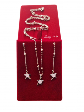 accesorii lovely 4u ,  set swarovski, set argint elegant, cercei lungi cu lant, cercei stea, pietre swarovski, lant argint, argint, bijuterii handmade , bijuterii mireasa, bijuterii mireasa finute, bijuterii mireasa simple, bijuterii mireasa swarovski, bijuterii swarovski mireasa, set argint, set argint cu cristale, set bijuterii elegant, set mireasa, set nunta, set swarovski, seturi handmade mireasa [3]