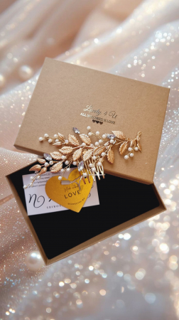 Accesoriu mireasa stil grecesc, Bijuterii par stil grecesc, Diadema stil grecesc, Accesorii mireasa cu frunze, frunze aurii, Agrafa par mireasa, Agrafa stil grecesc, Mireasa 2024, Accesorii Lovely 4 U, frunze aurii, perle , fir metalic placat cu aur [6]