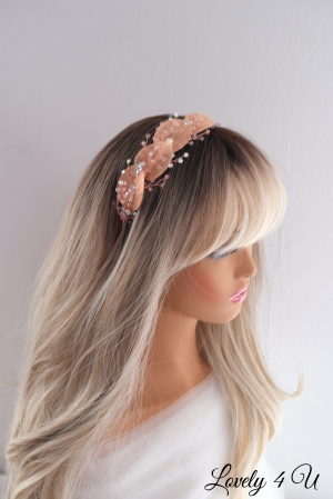 Coroniță stil grecesc, coroniță cu frunze, tiara mireasa, tiara cu frunze, frunze rose gold, bijuterii mireasa cu frunze, accesorii Lovely 4 U, tiara mireasa, coroniță asimetrica, tiara asimetrica [23]