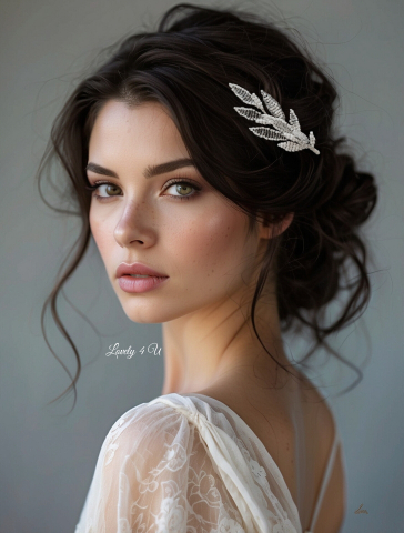 ACCESORII / PRODUSE - accesorii cu frunze, diadema mireasa cu frunze, accesoriu lateral,  accesorii lovely 4 u, accesoriu mireasa, accesoriu par, argintiu, auriu, bijuterii mireasa, set accesorii mireasa, diadema si cercei mireasa , bucuresti, cluj, diadema mireasa, flori, frunze, iasi, pieptene mireasa, tiara, Timisoara