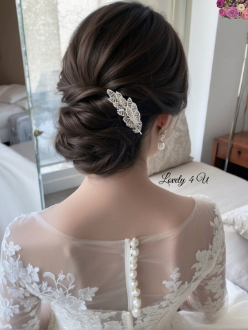 ACCESORII / PRODUSE - set agrafe coc mireasa, set agrafe pentru mirese, set accesorii nunta, pin coc cu frunze, piepteni si pini mireasa, accesoriu lateral cu funze, decoratiuni par mireasa, accesoriu mireasa, accesoriu par cu cristale, argintiu, frunze, bucuresti, cluj, diadema mireasa,diadema  frunze, iasi, pieptene mireasa, tiara, Timisoara