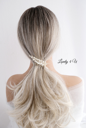 AGRAFA PAR MIREASA, ACCESORII LOVELY 4 U, ACCESORII CU PERLE MIREASA, [5]