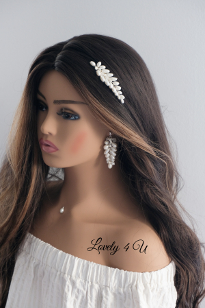 AGRAFA PAR MIREASA, ACCESORII LOVELY 4 U, ACCESORII CU PERLE MIREASA, [14]