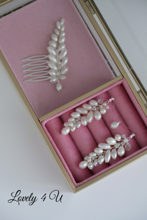 AGRAFA PAR MIREASA, ACCESORII LOVELY 4 U, ACCESORII CU PERLE MIREASA, [12]