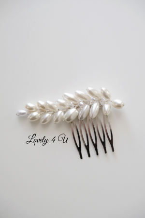 AGRAFA PAR MIREASA, ACCESORII LOVELY 4 U, ACCESORII CU PERLE MIREASA, [1]