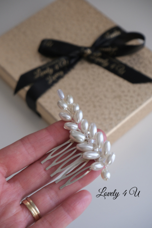 AGRAFA PAR MIREASA, ACCESORII LOVELY 4 U, ACCESORII CU PERLE MIREASA, [7]