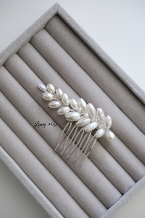 AGRAFA PAR MIREASA, ACCESORII LOVELY 4 U, ACCESORII CU PERLE MIREASA, [11]