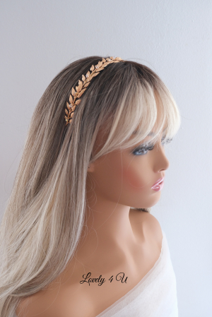 Tiara cu frunze, Accesorii cu frunze aurii, Diadema mireasa, Swarovski, Accesorii Lovely 4 U, Bijuterii frunse aurii, Frunze auzii, Accesorii mireasa, Accesorii de par mireasa, Agrafe cu frunze, TIARA, cristale swarovski, coronita mireasa aurie, coronita cu frunze, frunze aurii, accesorii lovely 4 u [4]