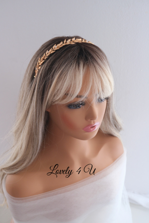 Tiara cu frunze, Accesorii cu frunze aurii, Diadema mireasa, Swarovski, Accesorii Lovely 4 U, Bijuterii frunse aurii, Frunze auzii, Accesorii mireasa, Accesorii de par mireasa, Agrafe cu frunze, TIARA, cristale swarovski, coronita mireasa aurie, coronita cu frunze, frunze aurii, accesorii lovely 4 u [9]