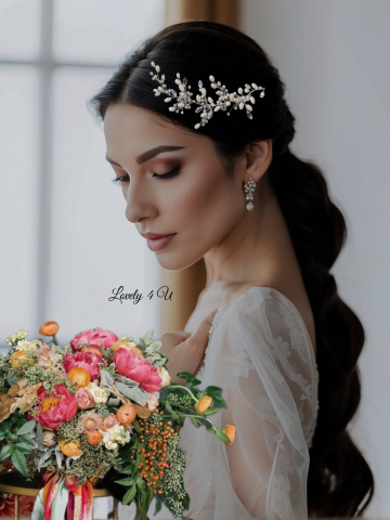 VALENTINA - accesoriu pentru mirese cu perle si cristale [2]