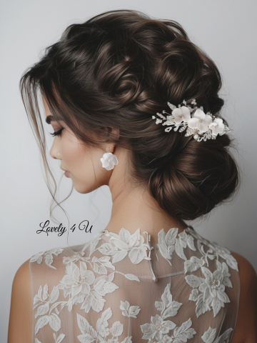 AGRAFE - PINI - Pieptăn mic mireasa, accesoriu mic mireasa, accesoriu boem mireasa, bijuterii mireasa, ACCESORII LOVELY 4 U, ACCESORII 2023, AGRAFA COC MIREASA, DIADEMA MIREASA, ACCESORIU CU FLORI MIREASA, TIARA, MIC