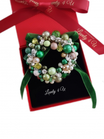 BROSA ELEGANTA, BROSE si ACCESORII, CADOU DEOSEBIT, BROSA HANDMADE, BROSA CU PERLE, CATIFEA, PERLE, ACCESORII [3]