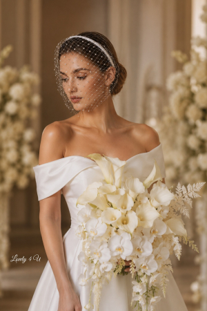 VOALETE - Voaletă Mireasă ÉTOILE CRYSTAL Handmade – Voaletă Couture cu Cristale și Eleganță Luxury | LOVELY 4 U