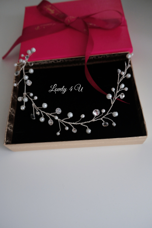 Bentiță cu cristale, Diadema cu cristale, accesorii Lovely 4 U BENTITA MIREASA, DIADEMA FLEXIBILA MIREASA, ACCESORII PAR MIREASA, BENTITA  CU CRISTALE MIREASA, ACCESORII DE PAR MIREASA, CORONITA MIREASA, CORONITA FLEXIBILA MIREASA [11]