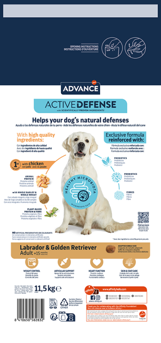 Advance Câine -  Labrador & Golden Retriever cu Pui și orz 11.5 Kg [2]