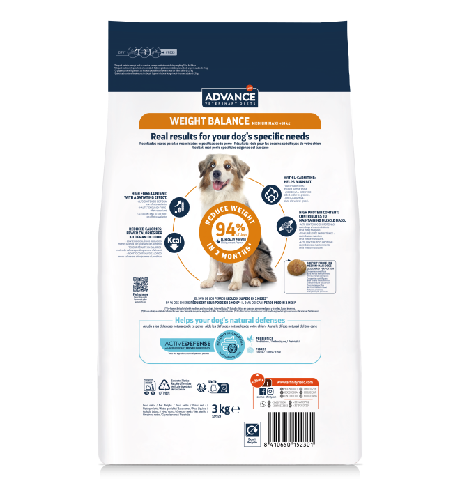 Advance Câine Weight Balance - Dietă pentru reducerea greutății 3 kg [2]