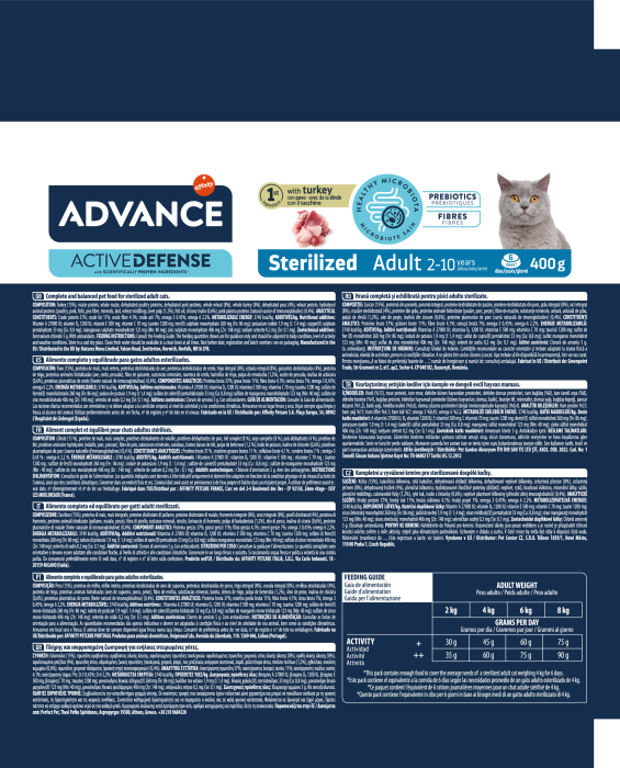 Advance Pisică Adultă -  Sterilizat Curcan si orz 400 g [2]