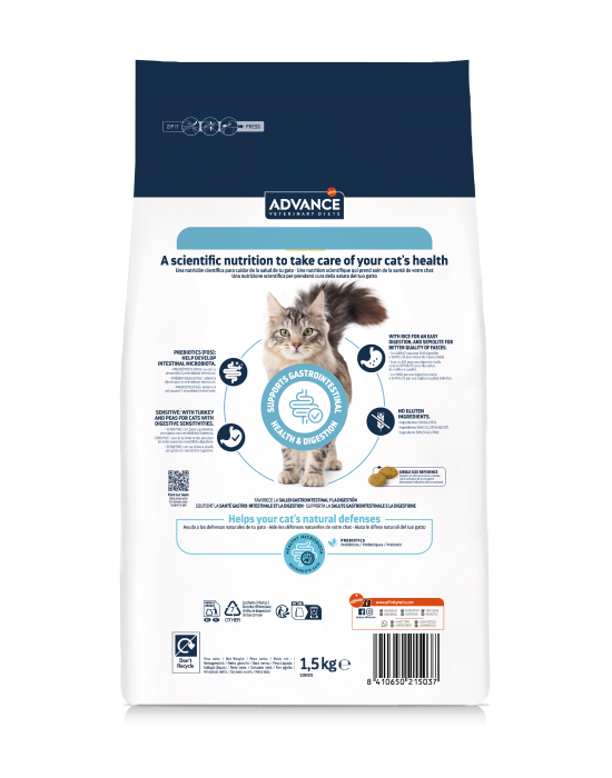 Advance Pisică Gastroenteric Sensitive - Dietă pentru problemele gastroenterice 1,5 Kg [2]