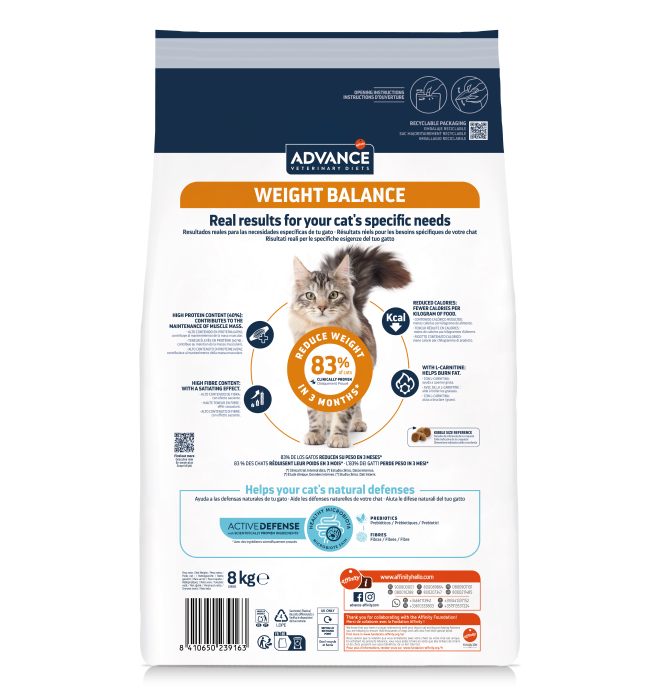 Advance Pisică Weight Balance - Dietă pentru reducerea greutății 8 kg [2]