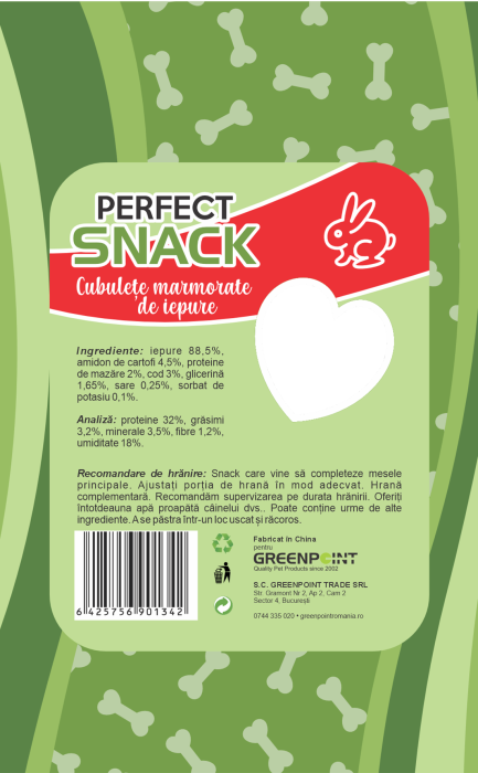 PERFECT SNACK CUBULETE MARMORATE DE IEPURE 80G [2]
