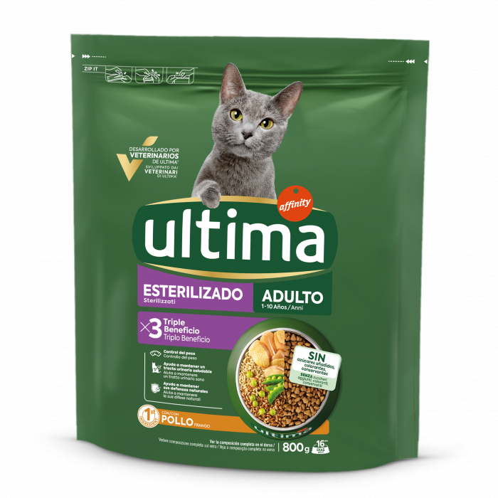 Ultima - Pisică Adultă Sterilizată cu Carne de Pui 800g [1]