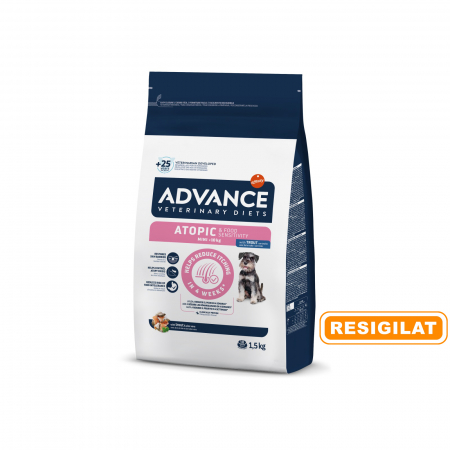 Capete de stoc - Advance Câine Atopic mini - În limita stocului - Dietă dermatologică 1,5 Kg
