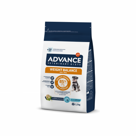Hrană pentru câini - Advance Câine Weight Balance Mini - Dietă pentru reducerea greutății 1,5 kg