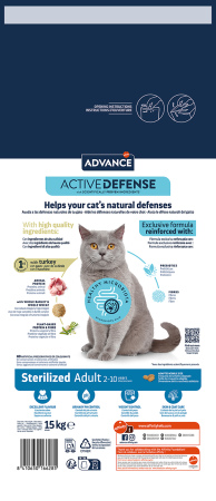 Advance Pisică Adultă -  Sterilizat Curcan si orz 15 kg [2]