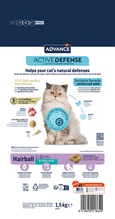 Advance Pisică Adultă Sterilizată - Hairball 1.5 Kg [1]