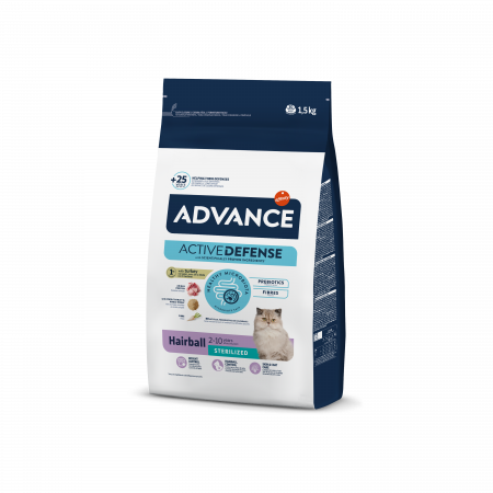 Pisici - Advance Pisică Adultă Sterilizată - Hairball 1.5 Kg