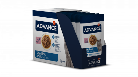 Pisici - Advance Wet Adult Sterilizat – Cu Curcan