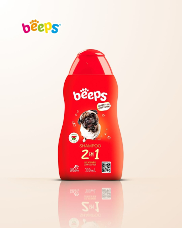 Câini - Beeps - Șampon 2 în 1 pentru câini - 502 ml