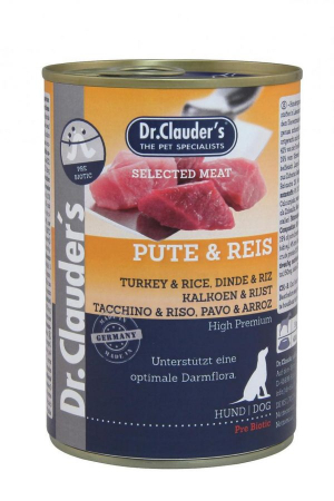 Câini - Dr. Clauder`s – Selected Meat – Curcan cu Orez 400G