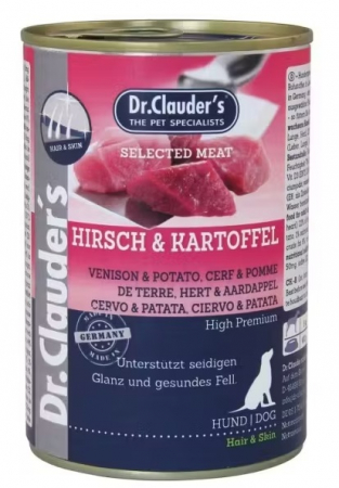 Hrană umedă Câini - Dr. Clauder`s - Selected Meat - Căprioară și cartofi dulci 400g