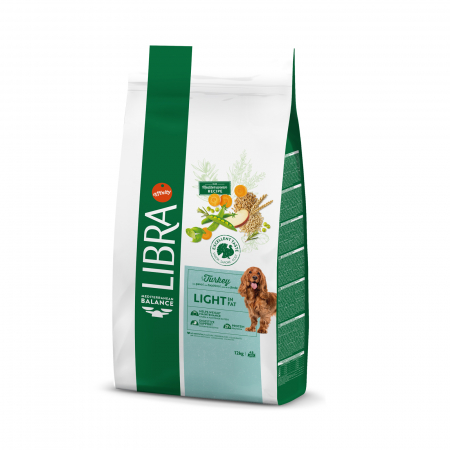 Câini - Libra – Câine Adult Light cu Curcan 12 kg