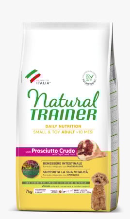 Hrană pentru câini - Natural Trainer – Sensitive – Dog Mini Adult cu Prosciutto Crudo - 7kg