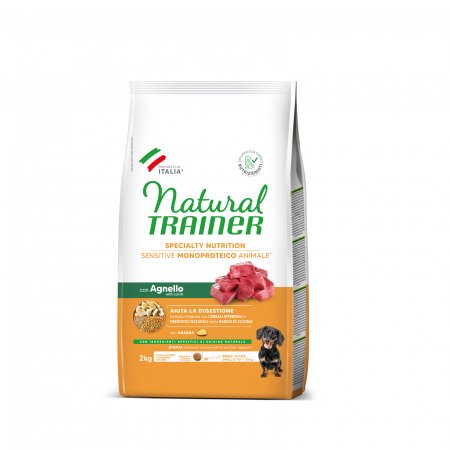 Hrană pentru câini - Natural Trainer – Sensitive – Dog Mini Adult Sensitive No Gluten cu Miel - 2kg