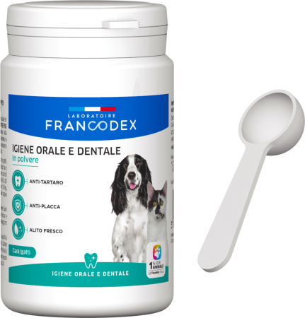 Igienă dentară - Pastă de dinți sub formă de pudră  - pentru câini și pisici