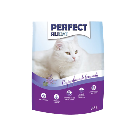 Igienă & Îngrijire Pisici - Perfect SiliCat cu parfum de lavandă - 3,8 litri