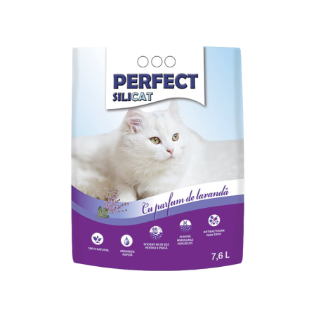 Igienă & Îngrijire Pisici - Perfect SiliCat cu parfum de lavandă - 7,6 litri