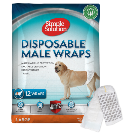 Câini - Simple Solution - Scutece masculi talie mare