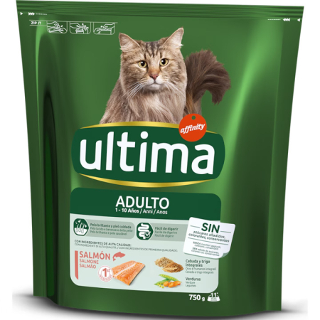 Pisici - Ultima - Pisică Adultă cu Somon 750 g