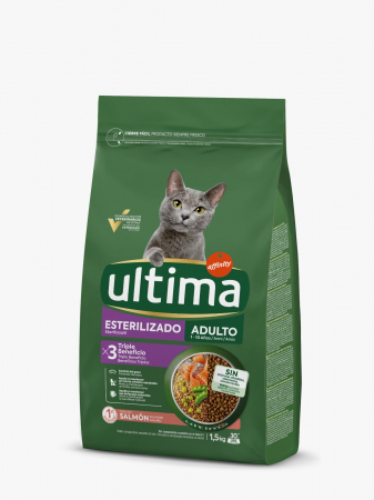 Pisici - Ultima - Pisică Adultă Sterilizată cu Somon 1,5 kg