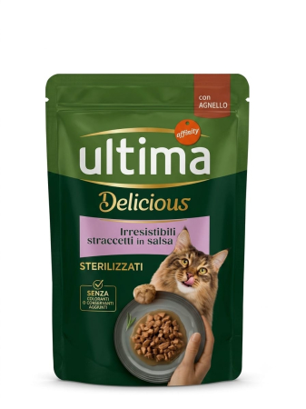 Ultima Pisici - Ultima Plic - Pisică Adultă Sterilizată Fit & Delicious cu Miel în sos 85g