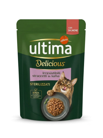 Pisici - Ultima Plic - Pisică Adultă Sterilizată Fit & Delicious cu Somon în sos 85g
