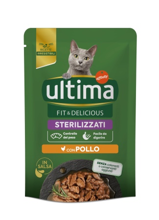 Pisici - Ultima Plic - Pisică Adultă Sterilizată Fit & Delicious cu Pui în sos 85g